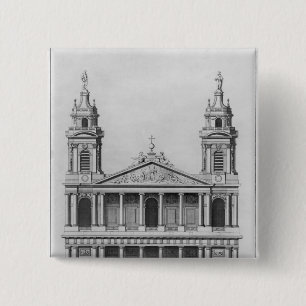 Church of Saint-Sulpice 15 Cm Square Badge