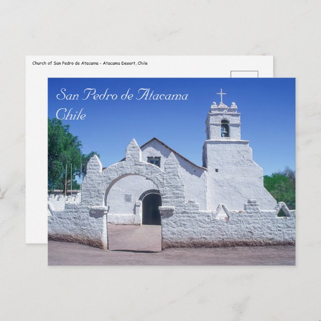 Church of San Pedro de Atacama - Chile Postcard (Front/Back)