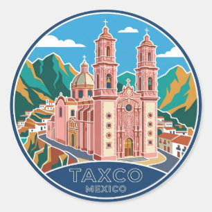 Church of Santa Prisca Mexico Classic Round Sticker