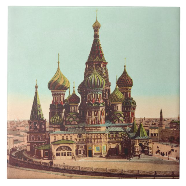 Church of St. Basil, Red Square Moscow Ceramic Tile (Front)
