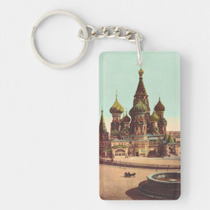 Church of St. Basil, Red Square Moscow Key Ring