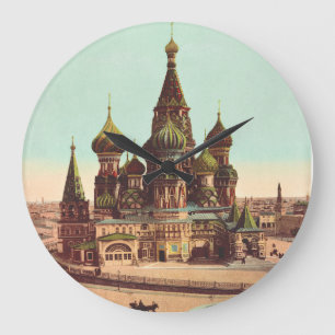 Church of St. Basil, Red Square Moscow Large Clock