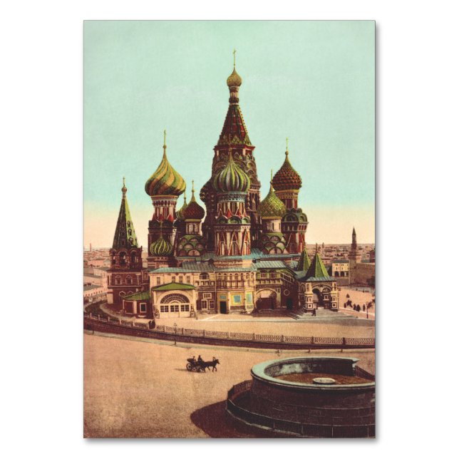 Church of St. Basil, Red Square Moscow Table Number (Front)