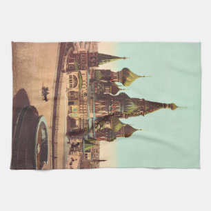 Church of St. Basil, Red Square Moscow Tea Towel