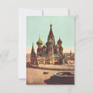 Church of St. Basil, Red Square Moscow Thank You Card