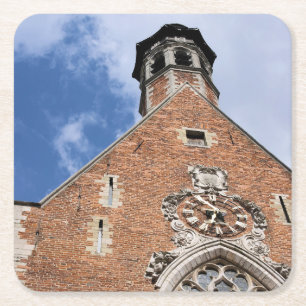 Church of St Mary Magdalene - Brussels, Belgium Square Paper Coaster