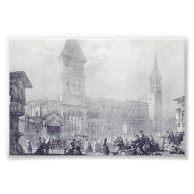 Church of the Abbey of Saint Philibert at Tounus Photo Print (Front)