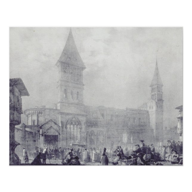 Church of the Abbey of Saint Philibert at Tounus Poster (Front)