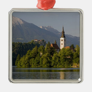 Church of the Assumption on island in Lake Metal Ornament