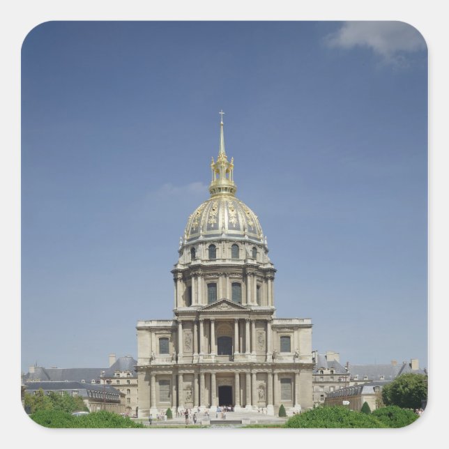 Church of the Invalides, built 1679-1708 Square Sticker (Front)