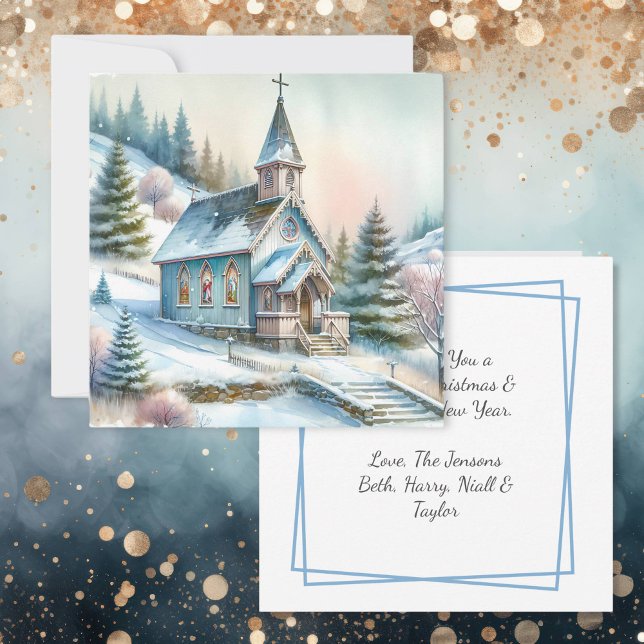 Church on a Snowy Winter Day | Christmas Card (Creator Uploaded)