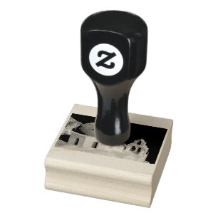 Church on the Island of Santorini, Greece Rubber Stamp
