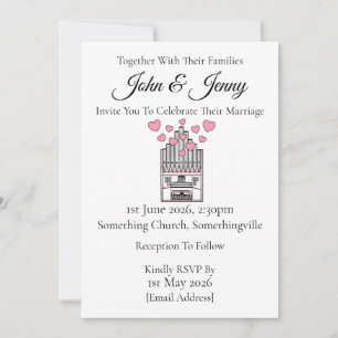 Church Organ Wedding Invitation Organist Musicians