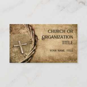 Church / Organisation Aged Cross Business Card