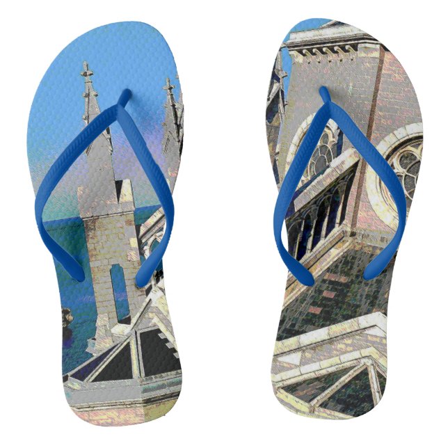 Church Overlooking the Ocean Thongs (Footbed)