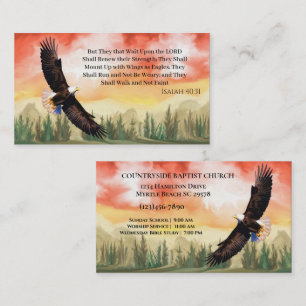 Church Pastor Christian Scripture Scenic  Business Card