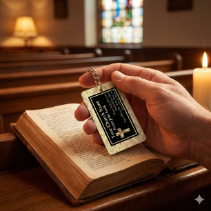 Church Pastor Gold And Black Bulk Key Ring