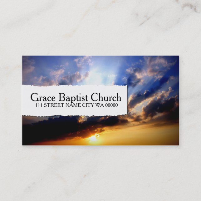 Church Pastor Religion Christian Christianity Business Card (Front)
