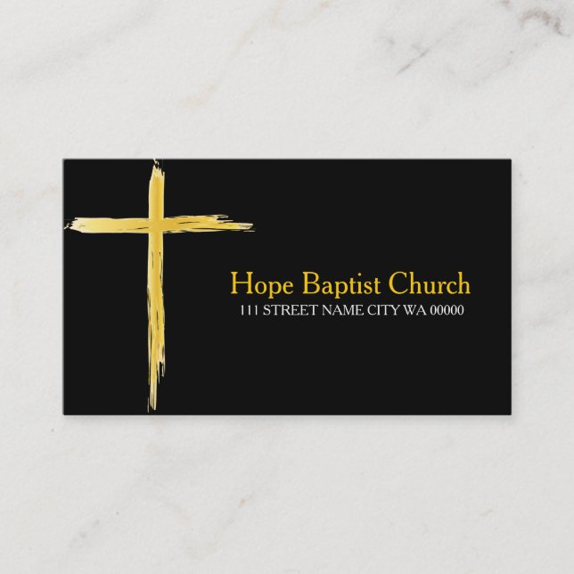 Church Pastor Religion Christian Christianity Business Card (Front)