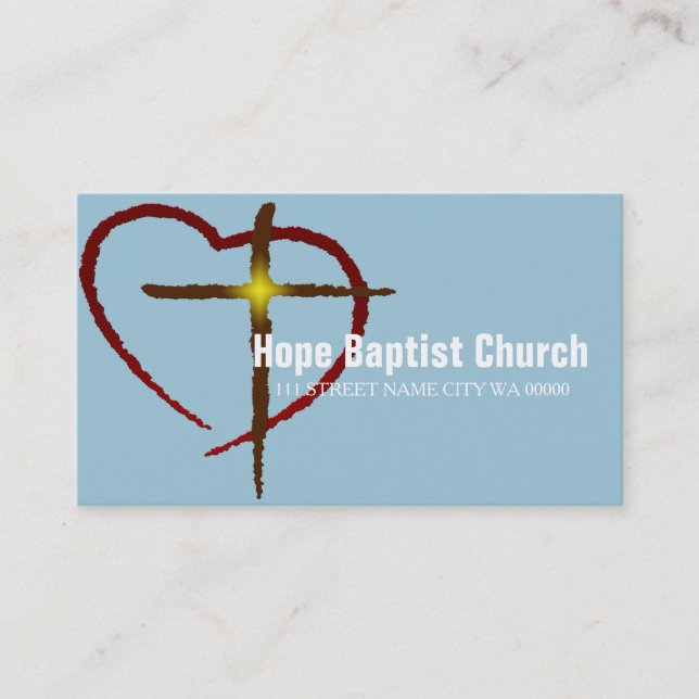 Church Pastor Religion Christian Christianity Business Card (Front)