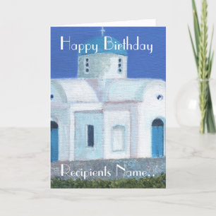 Church Picture Personalised Happy Birthday Card