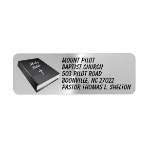 CHURCH  RETURN ADDRESS LABEL
