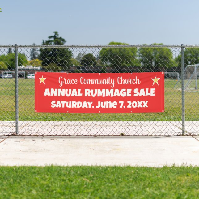 Church Rummage Sale Custom Banner (Insitu)