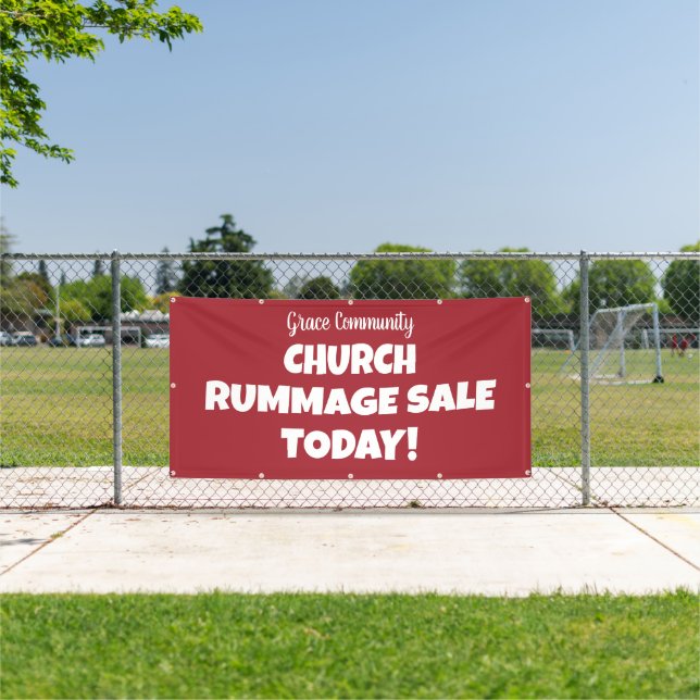 Church Rummage Sale! Personalised Banner (Insitu)