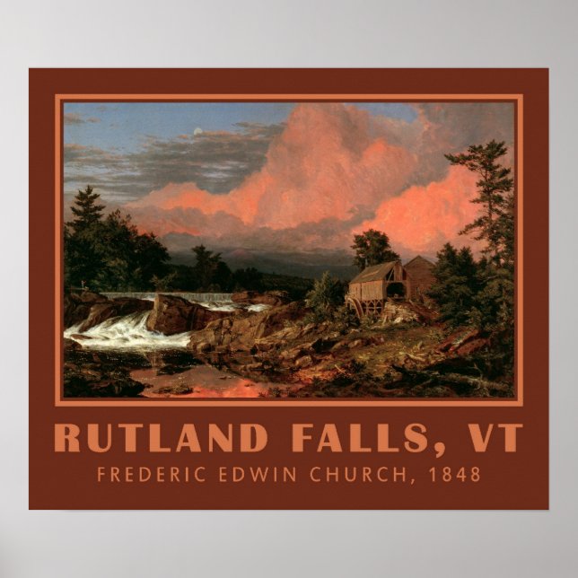 Church’s “Rutland Falls” art poster (Front)