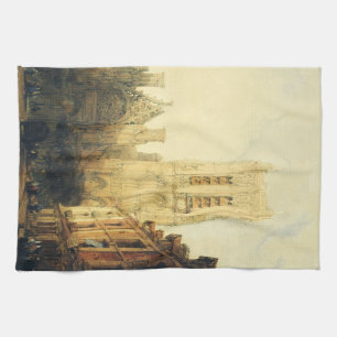 Church Saint-Jacques in Dieppe Tea Towel