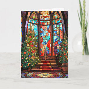 Church Sanctuary, Christmas Greetings Card