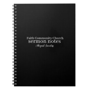 Church Sermon Notes Notebook