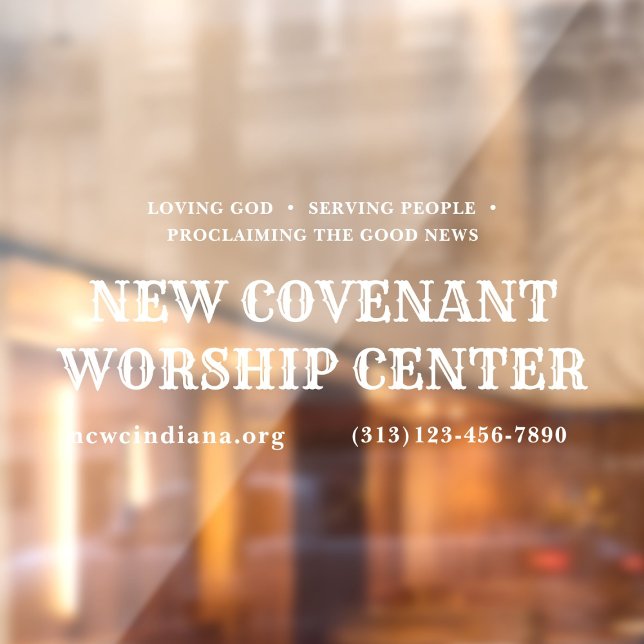 Church Service Information Door Decal  (Creator Uploaded)