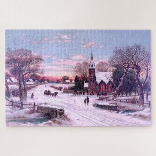 Church Services on Christmas Eve Morning Jigsaw Puzzle