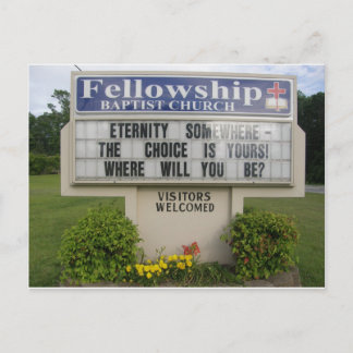 Church Sign Postcard