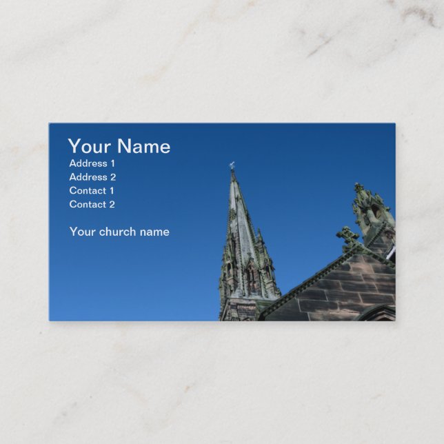 Church spire business card (Front)