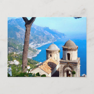 Church spires on the Amalfi coast Postcard