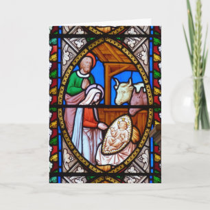 Church Stained Glass Jesus Christ Christmas Card
