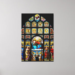 Church Stained Glass window Canvas Print