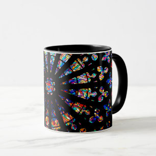 church stained glass windows colours mug