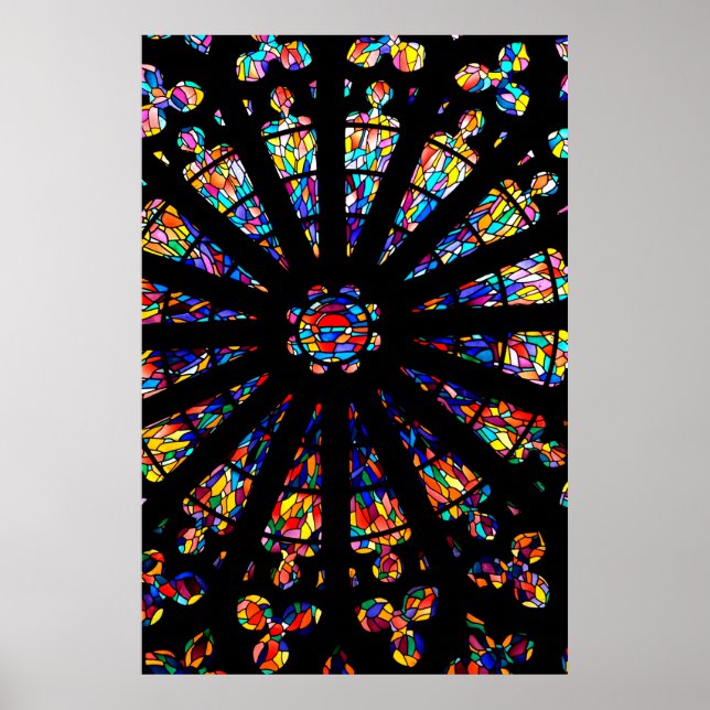 church stained glass windows colours poster (Front)