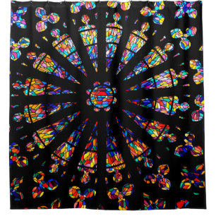 church stained glass windows colours shower curtain