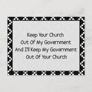 Church State Separation Postcard