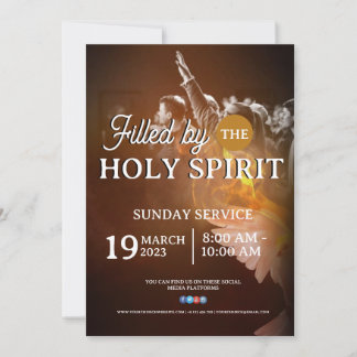 Church Sunday Service Customisable Flyer Design Invitation
