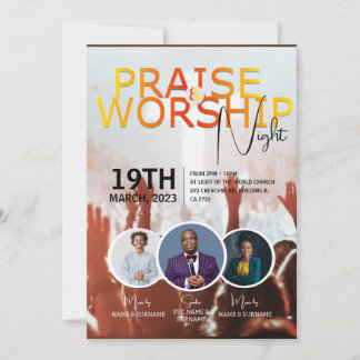 Church Sunday Service Customisable Flyer Design Invitation