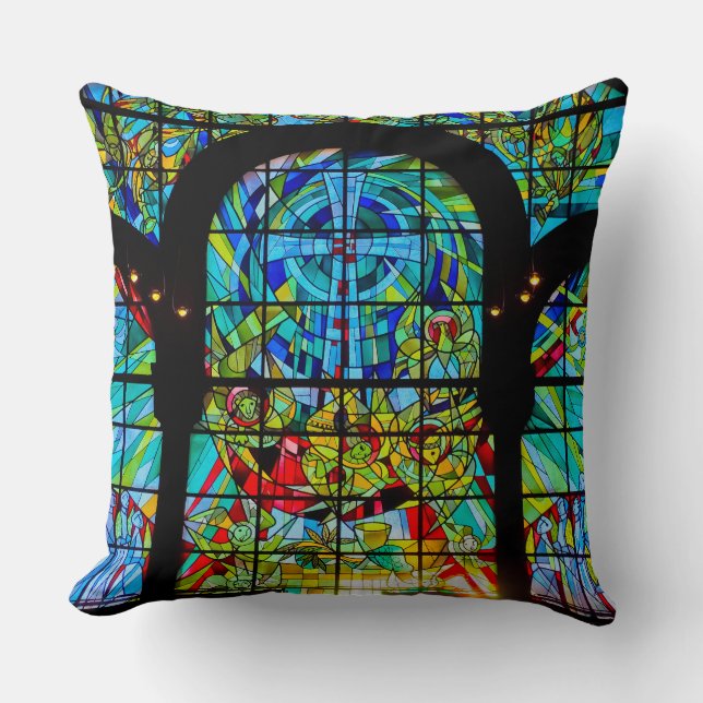 church window  stained glass cushion (Front)