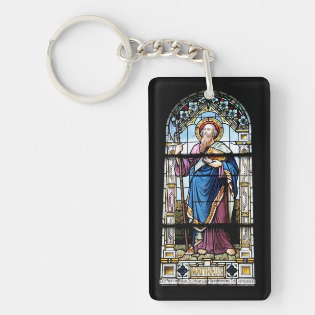 Church Window Switzerland Suisse v Keychain (Front)