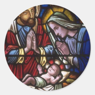 Church Windows 022 Classic Round Sticker