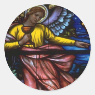 Church Windows 042 Classic Round Sticker