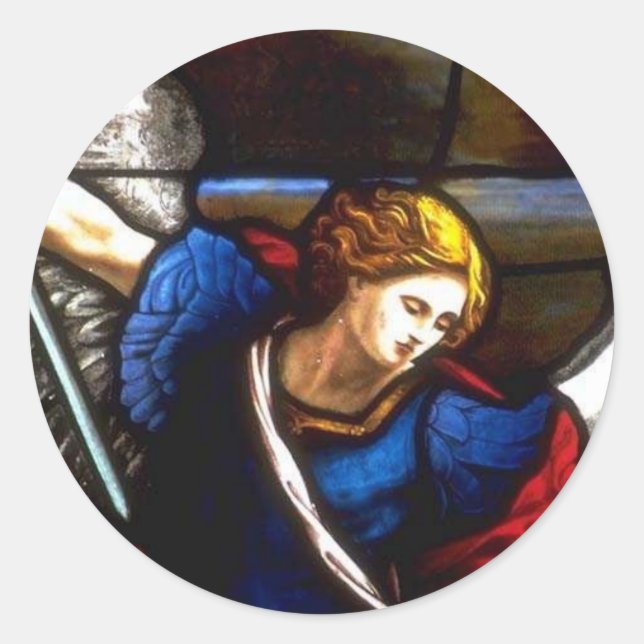 Church Windows 090 Classic Round Sticker (Front)